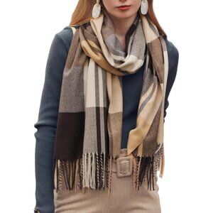 Women's Fashion Scarves Long Cashmere Like Shawl Winter Warm Knit Large Tassel P